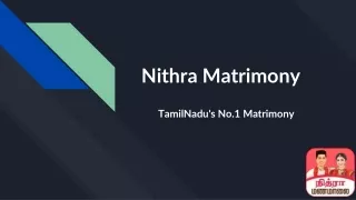 Nithra Matrimony - No.1 Free Tamil Matrimony Site In Tamilnadu