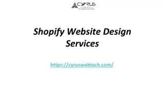 Shopify Website Design Services