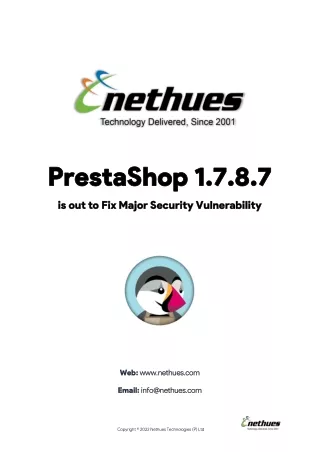 PrestaShop 1.7.8.7 is out to fix major security vulnerability