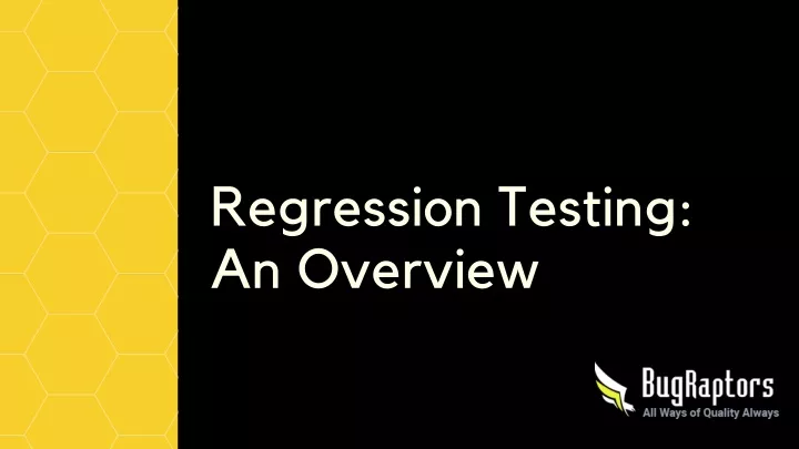 regression testing an overview