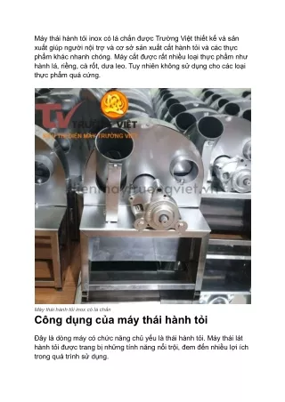 Máy thái hành tỏi