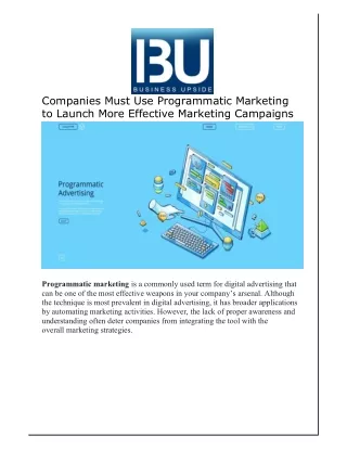 companies must use programmatic marketing