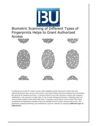 biometric scanning of different types