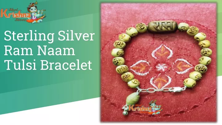 sterling silver ram naam tulsi bracelet