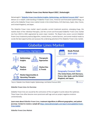 glabellar frown lines market report 2032