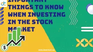 Important Things to Know When Investing in the Stock Market