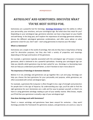 astrology and gemstones discover what you re best