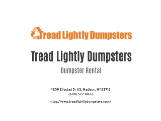 tread lightly dumpsters dumpster rental