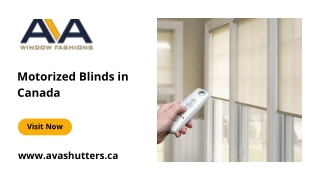 Motorized Blinds in Canada - Ava Window Fashions
