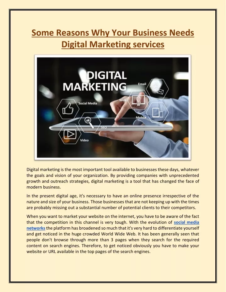 some reasons why your business needs digital