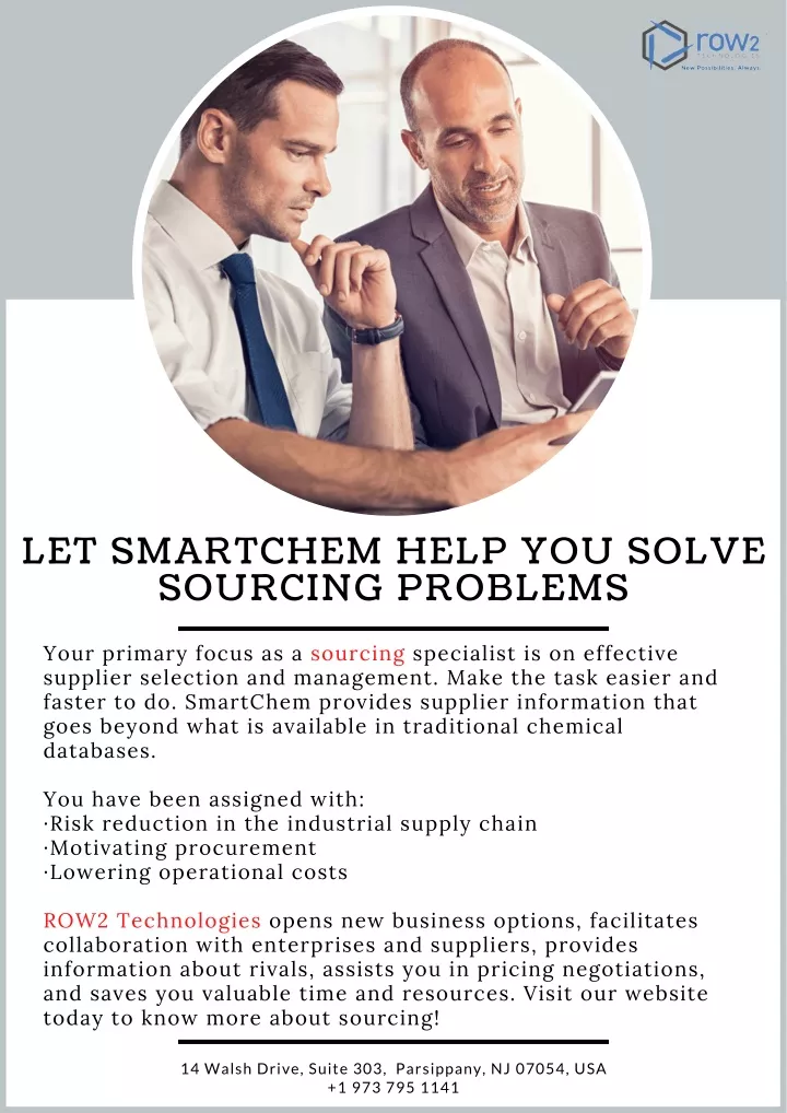 let smartchem help you solve sourcing problems