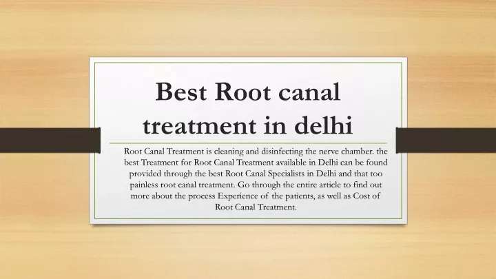 best root canal treatment in delhi