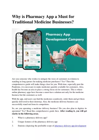 Why is Pharmacy App a Must for Traditional Medicine Businesses