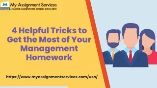 4 Helpful Tricks to Get Management Homework