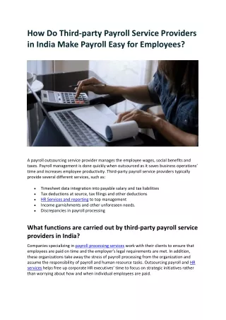 how do third party payroll service providers