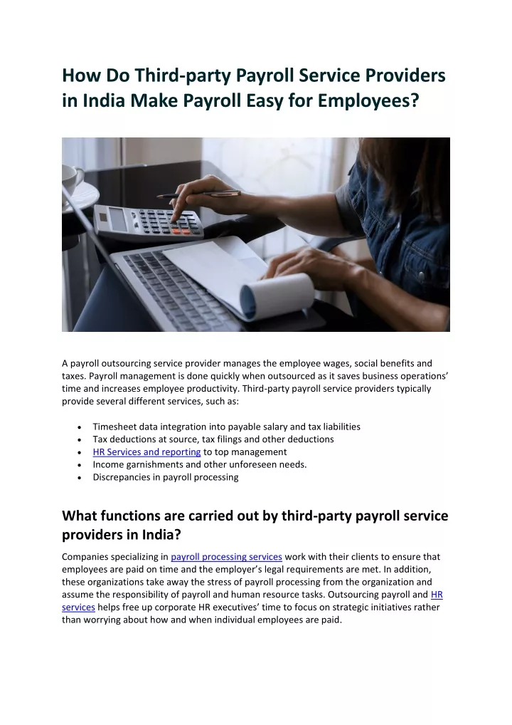 how do third party payroll service providers