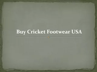 Buy Cricket Footwear USA