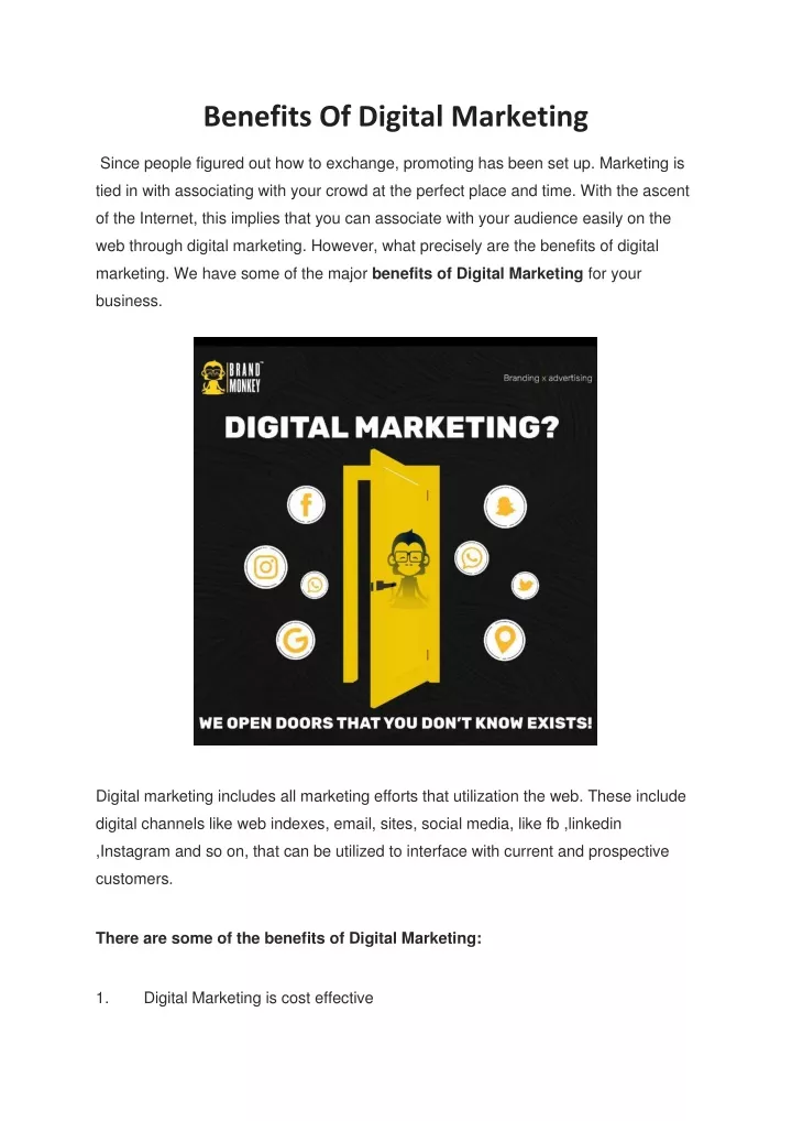 benefits of digital marketing