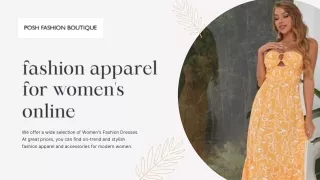 Fashion Apparels For Women Online At Poshfashionboutique