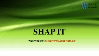 SHAP IT, Best Business Intelligence Consultants in Saudi Arabia