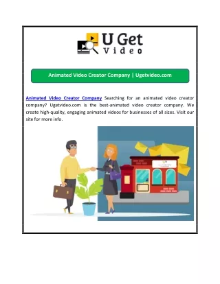 Animated Video Creator Company | Ugetvideo.com