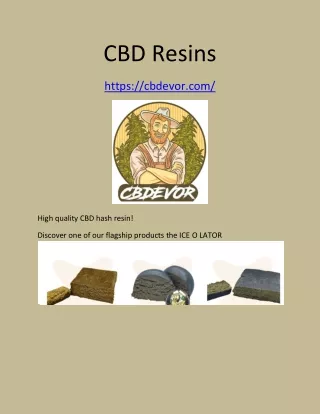 CBD RESINS