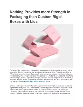 nothing provides more strength in packaging than