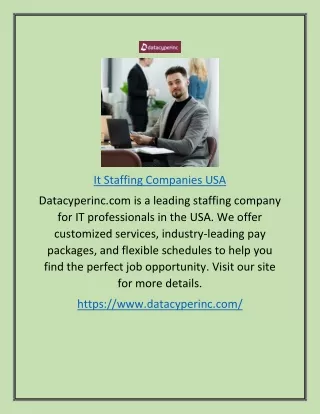 It Staffing Companies Usa | Datacyperinc.com
