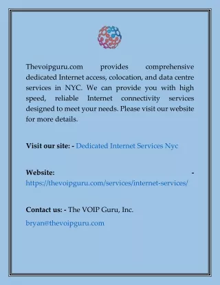 thevoipguru com dedicated internet access