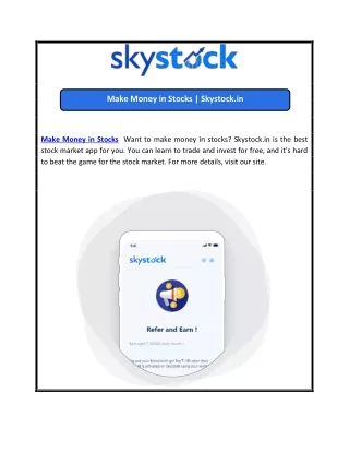 Make Money in Stocks | Skystock.in