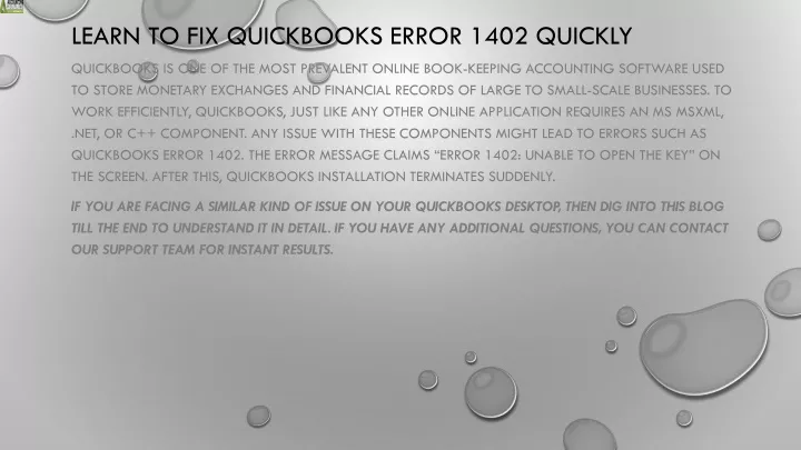 learn to fix quickbooks error 1402 quickly