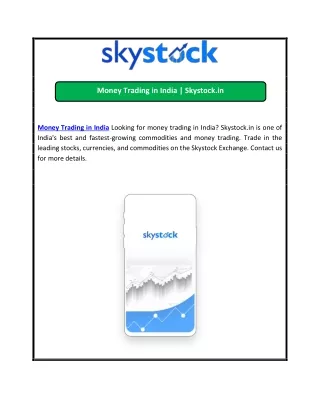 Money Trading in India | Skystock.in