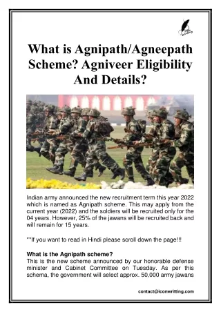 What is Agnipath/Agneepath Scheme? Agniveer Eligibility and Details?