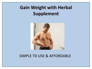 gain weight with herbal supplement