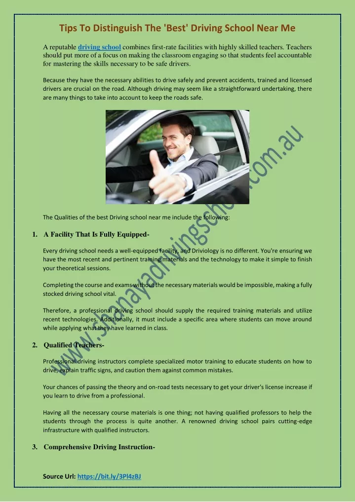 tips to distinguish the best driving school near