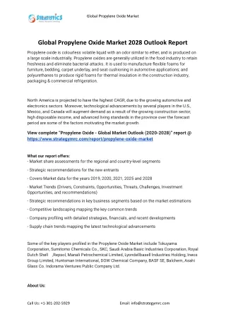 global propylene oxide market