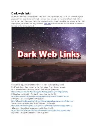 Dark web links
