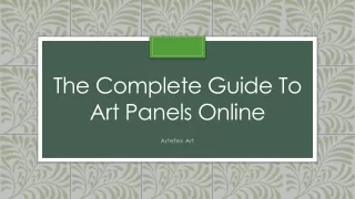 The Complete Guide To Art Panels Online