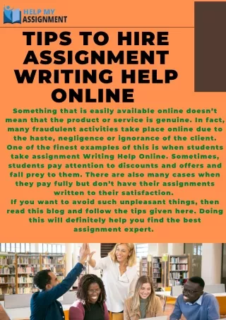 Tips to hire assignment writing help online