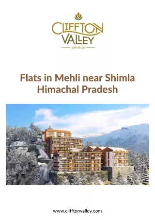 Flats in Mehli near Shimla Himachal Pradesh