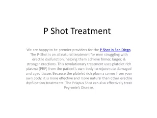 p shot treatment