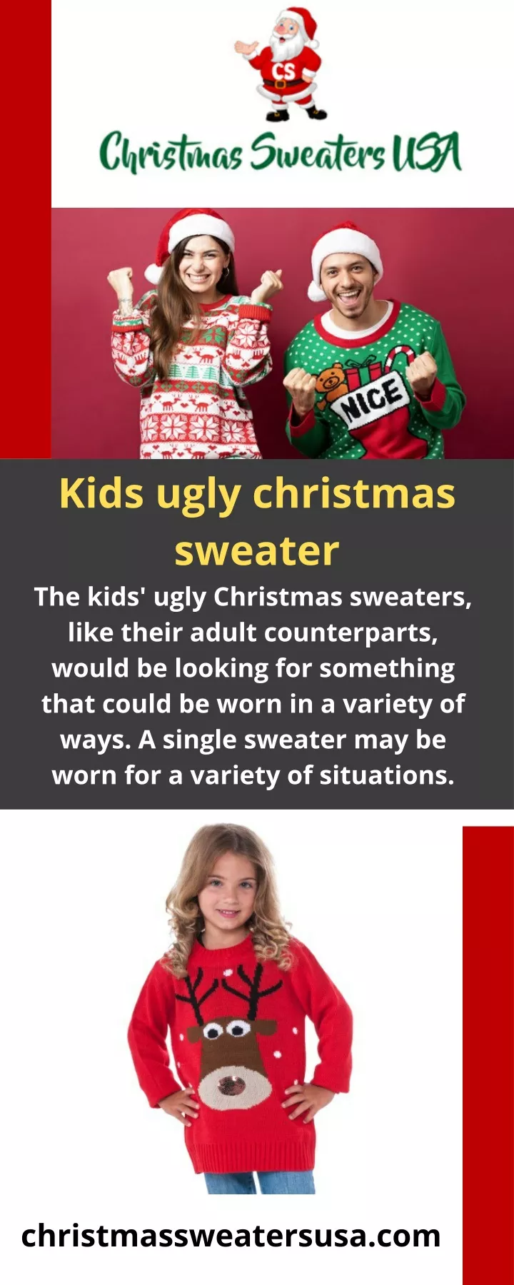 kids ugly christmas sweater the kids ugly