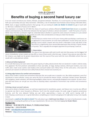 Used Car for sale in Miami