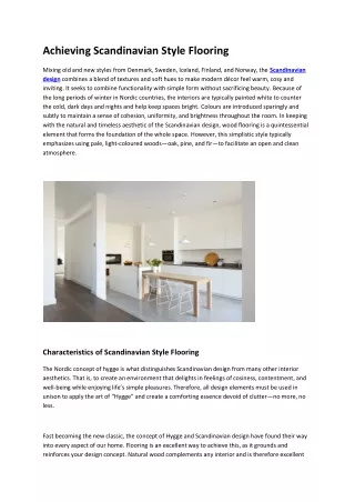 achieving scandinavian style flooring