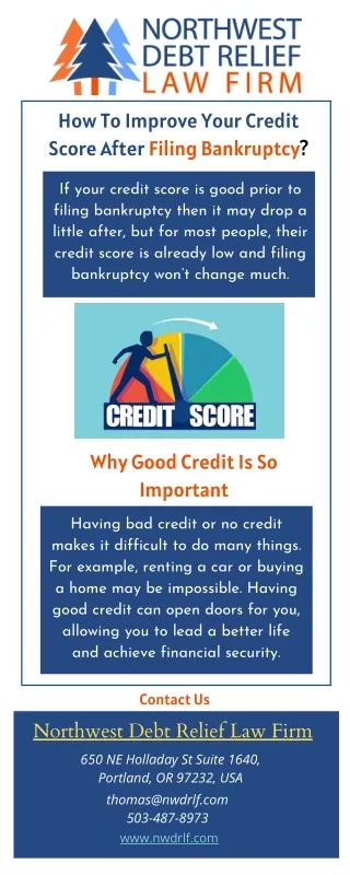 Improve Your Credit Score After Filing Bankruptcy