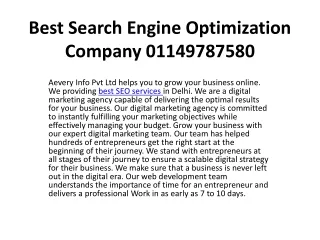 best search engine optimization company