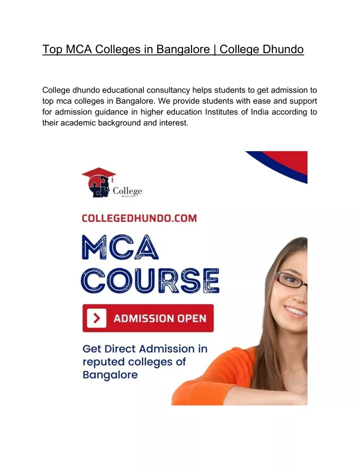 top mca colleges in bangalore college dhundo