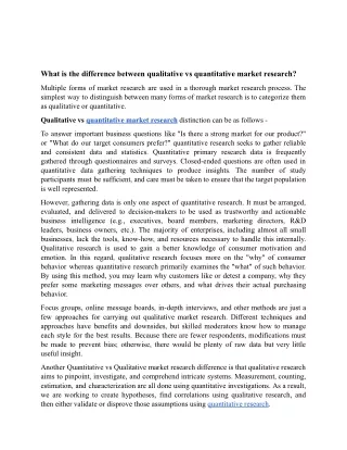 what is the difference between qualitative