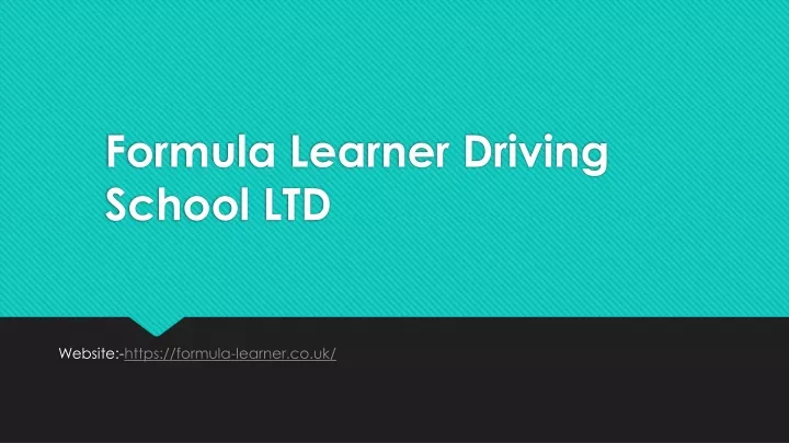 formula learner driving school ltd