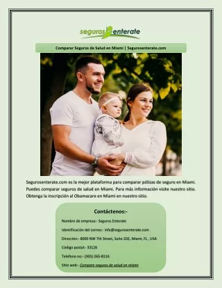 comparar seguros de salud en miami